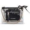 image:imageSteve Madden Womens Steve Madden Dominic Clear Pouch With Card Case Gift SetBlack