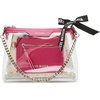 image:imageSteve Madden Womens Steve Madden Dominic Clear Pouch With Card Case Gift SetHot Pink