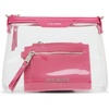 image:imageSteve Madden Womens Steve Madden Dominic Clear Pouch With Card Case Gift SetHot Pink