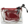 image:imageSteve Madden Womens Steve Madden Dominic Clear Pouch With Card Case Gift SetRed