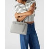 image:imageSteve Madden Womens Steve Madden Roxanne Smooth Satchel With Patent BeltLight Grey
