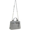 image:imageSteve Madden Womens Steve Madden Roxanne Smooth Satchel With Patent BeltLight Grey