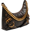 image:imageSteve Madden womens Steve Madden Grayad Distressed Roller Buckle Shoulder BagDark Brown