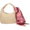 image:imageSteve Madden Bdaena Straw Hobo with Scarf Natural