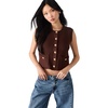 image:imageSteve Madden Womens Aliya Sweater VestChocolate