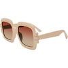 image:imageSteve Madden Womens Barnes Square SunglassesOff WhiteLight Solid Brown