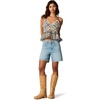 image:imageSteve Madden Womens Bryna Top in Embroidered PlaidBrown Plaid Mix