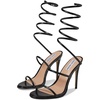 image:imageSteve Madden Womens Exotica Ankle Wrap Stiletto Dress SandalBlack Snake