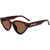 image:imageSteve Madden Womens Koko Cat Eye Sunglasses SunglassesBrownSolid Brown
