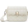 image:imageSteve Madden Womens Steve Madden Carla Mixed Quilt Flap CrossbodyChalk