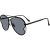 image:imageSteve Madden womens Steve Madden Female Sunglasses Style Monet Aviator SunglassesShiny BlackLight Solid Smoke