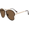image:imageSteve Madden womens Steve Madden Female Sunglasses Style Monet Aviator SunglassesShiny GoldBrownSolid Brown