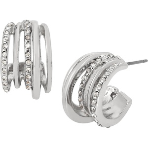 image:imagePave Hoop EarringsCRYSTALRHODIUM