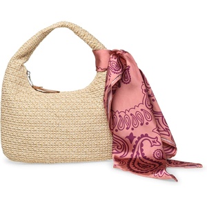image:imageSteve Madden Bdaena Straw Hobo with Scarf Natural