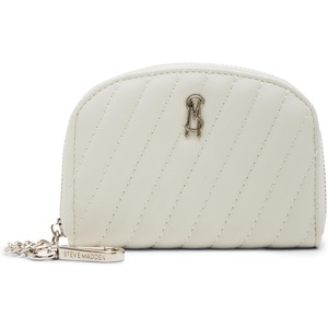 image:imageSteve Madden JadezH Diagonal Quilted Dome CardholderChalk