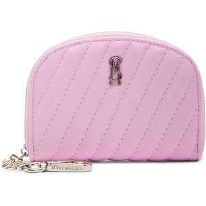image:imageSteve Madden JadezH Diagonal Quilted Dome CardholderPink