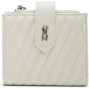 image:imageSteve Madden JemH Diagonal Quilted Bifold CardcaseChalk