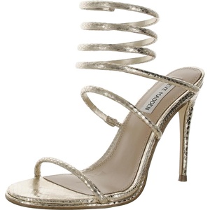 image:imageSteve Madden Womens Exotica Ankle Wrap Stiletto Dress SandalGold Snake
