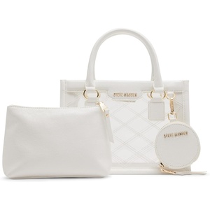 image:imageSteve Madden Womens Steve Madden Bcelene Clear Box Bag WPouchWhite