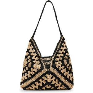 image:imageSteve Madden Womens Steve Madden Bora Straw Crochet HoboBlack