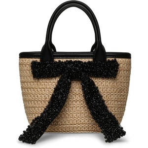 image:imageSteve Madden Womens Steve Madden Boww Mini Straw Top Handle WBowBlack Multi