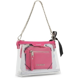 image:imageSteve Madden Womens Steve Madden Dominic Clear Pouch With Card Case Gift SetHot Pink