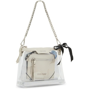 image:imageSteve Madden Womens Steve Madden Dominic Clear Pouch With Card Case Gift SetSilver