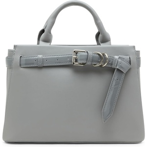 image:imageSteve Madden Womens Steve Madden Roxanne Smooth Satchel With Patent BeltLight Grey