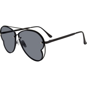 image:imageSteve Madden womens Steve Madden Female Sunglasses Style Monet Aviator SunglassesShiny BlackLight Solid Smoke