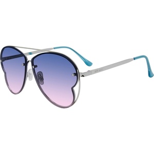 image:imageSteve Madden womens Steve Madden Female Sunglasses Style Monet Aviator SunglassesShiny SilverBlue Gradient