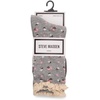 image:imageSTEVE MADDEN 4PK DITSY FLORAL CROCHET WELT CREW HEATHER GREY 4PK 911