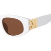 image:imageSTEVE MADDEN Womens Female Sunglasses Style Adriane Cat Eye WhiteSolid Brown 52mm 19mmWhite Ivory Pearl