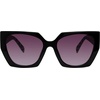 image:imageSTEVE MADDEN Womens Female Sunglasses Style Grae Cat Eye WhiteBlackSolid Smoke 54mm 20mmBlack Misc