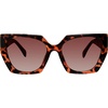 image:imageSTEVE MADDEN Womens Female Sunglasses Style Grae Cat Eye WhiteBlackSolid Smoke 54mm 20mmTort Med Brown