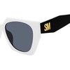 image:imageSTEVE MADDEN Womens Female Sunglasses Style Grae Cat Eye WhiteBlackSolid Smoke 54mm 20mmWhite Ivory Pearl
