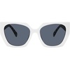 image:imageSTEVE MADDEN Womens Female Sunglasses Style Grae Cat Eye WhiteBlackSolid Smoke 54mm 20mmWhite Ivory Pearl