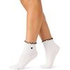 image:imageSteve Madden 5 Pack Micro Heart Embroidered Rib Lettuce Anklet Socks Ivory Womens Size 911