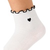 image:imageSteve Madden 5 Pack Micro Heart Embroidered Rib Lettuce Anklet Socks Ivory Womens Size 911