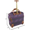 image:imageSteve Madden Designer 15 Inch Carry on Suitcase Small Weekender Overnight Business Travel Luggage Lightweight 2 Rolling Spinner Wheels Under Seat Bag for Women Shadow PurpleShadow Purple