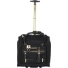 image:imageSteve Madden Designer 15 Inch Carry on Suitcase Small Weekender Overnight Business Travel Luggage Lightweight 2 Rolling Spinner Wheels Under Seat Bag for Women Shadow PurplePeekABoo Black