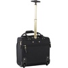 image:imageSteve Madden Designer 15 Inch Carry on Suitcase Small Weekender Overnight Business Travel Luggage Lightweight 2 Rolling Spinner Wheels Under Seat Bag for Women Shadow PurplePeekABoo Black