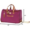 image:imageSteve Madden Designer Carry On Luggage Collection  Lightweight 20 Inch Duffel Bag Weekender Overnight Business Travel Suitcase with 2 Rolling Spinner Wheels Global BlackGlobal Purple