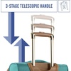 image:imageSteve Madden Designer Luggage  Checked Large 28 Inch Softside Suitcase  Expandable for Extra Packing Capacity  Lightweight Bag with Rolling Spinner Wheels Harlo GrayHarlo Teal Blue