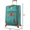 image:imageSteve Madden Designer Luggage  Checked Large 28 Inch Softside Suitcase  Expandable for Extra Packing Capacity  Lightweight Bag with Rolling Spinner Wheels Harlo GrayHarlo Teal Blue
