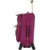 image:imageSteve Madden Designer Luggage  Checked Large 28 Inch Softside Suitcase  Expandable for Extra Packing Capacity  Lightweight Bag with Rolling Spinner Wheels Harlo GrayPeekABoo Purple