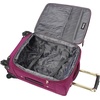 image:imageSteve Madden Designer Luggage  Checked Large 28 Inch Softside Suitcase  Expandable for Extra Packing Capacity  Lightweight Bag with Rolling Spinner Wheels Harlo GrayPeekABoo Purple