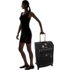 image:imageSteve Madden Designer Luggage  Checked Large 28 Inch Softside Suitcase  Expandable for Extra Packing Capacity  Lightweight Bag with Rolling Spinner Wheels Harlo GrayPeekABoo Black