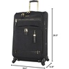 image:imageSteve Madden Designer Luggage  Checked Large 28 Inch Softside Suitcase  Expandable for Extra Packing Capacity  Lightweight Bag with Rolling Spinner Wheels Harlo GrayPeekABoo Black