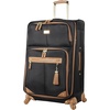 image:imageSteve Madden Designer Luggage Collection  3 Piece Softside Expandable Lightweight Spinner Suitcase Set  Travel Set Includes an Under Seat Bag 20Inch Carry on and 28Inch Checked Suitcase ShadowHarlo Black