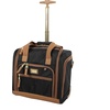 image:imageSteve Madden Designer Luggage Collection  3 Piece Softside Expandable Lightweight Spinner Suitcase Set  Travel Set Includes an Under Seat Bag 20Inch Carry on and 28Inch Checked Suitcase ShadowHarlo Black